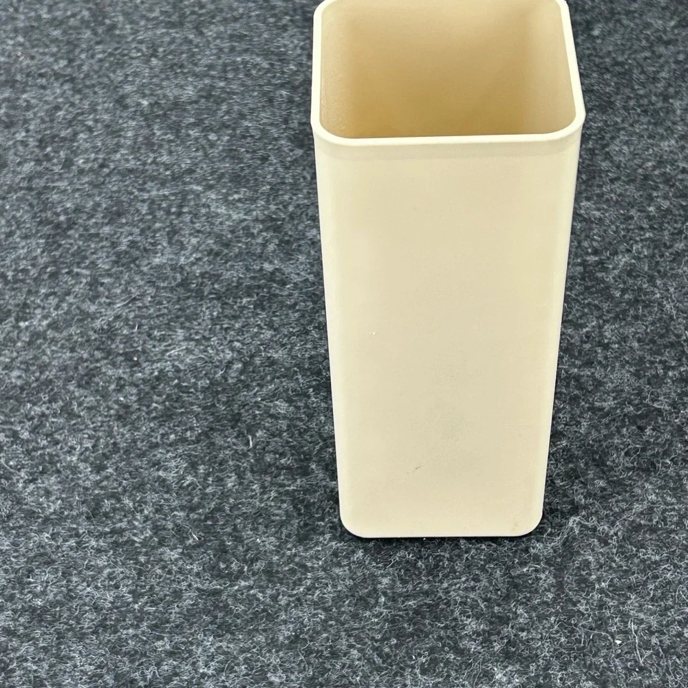 Vintage Tupperware Modular Mates Square Canister Almond Cream 1829-1 with Lid